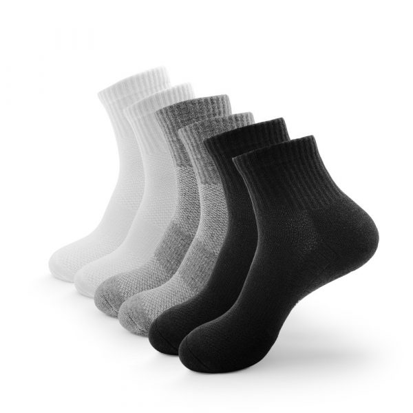 6 Pairs Of Men's Four-corner Ankle Shock-absorbing Sports Socks, Suitable For Sports Running And Hiking, - Image 7